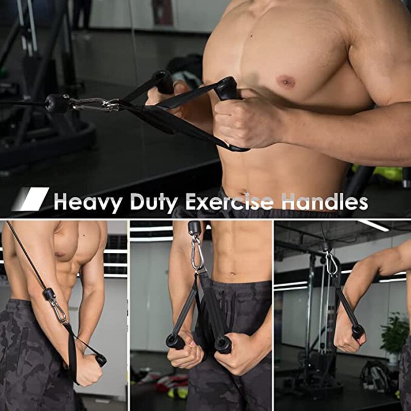 Fitness Cable Machine Handles Attachment Bands