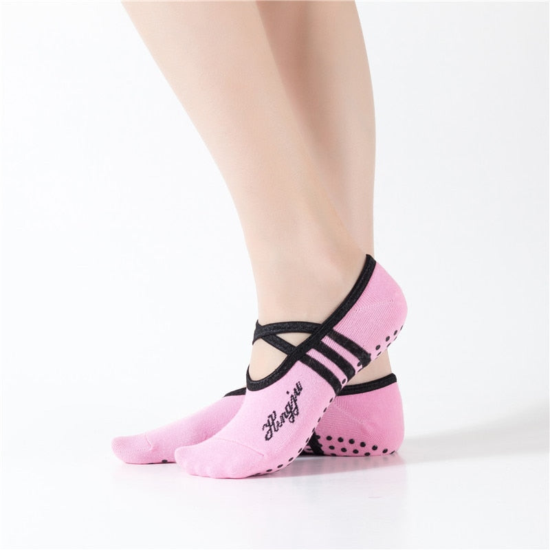 Non-Slip Round Head Yoga Socks E