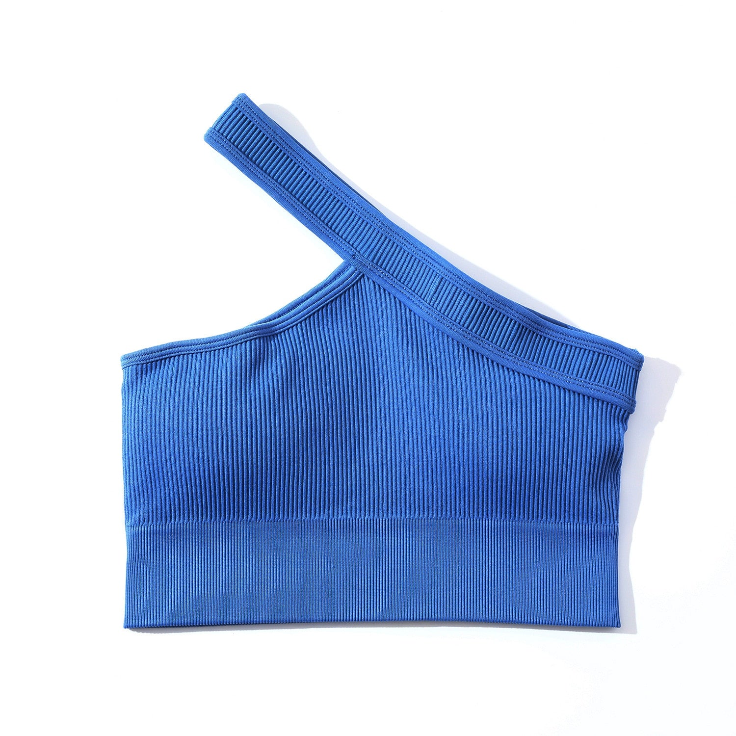 Women Long Sleeves Crop Top Gym Suits Blue Bra