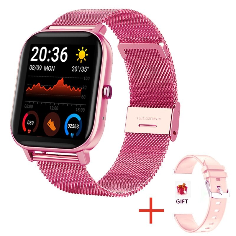 Full Touch Sport Smart Watch Blue silicone strap 6