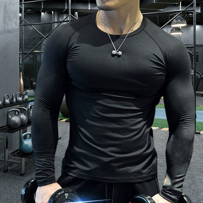 Men Tight Gym Compression T-shirt