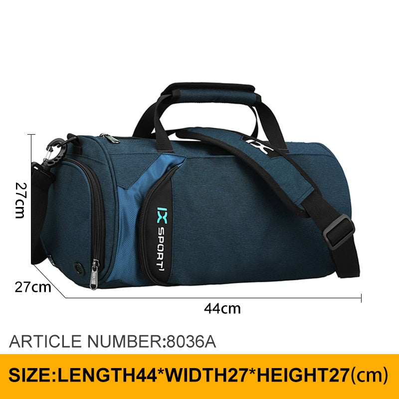 Men Gym Fitness Travel Bag big blue