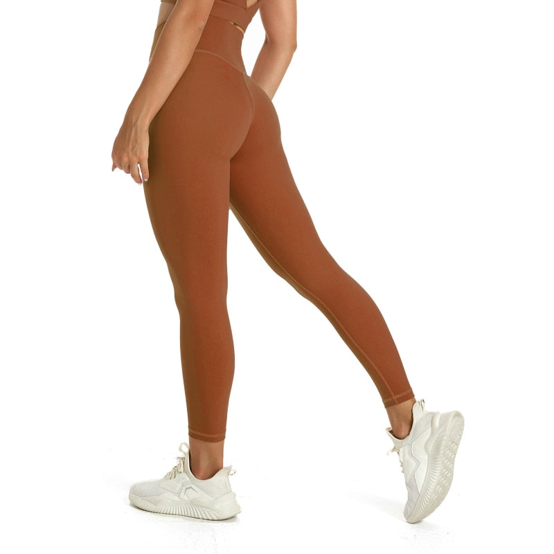 Women No Front Squat Proof Leggings Caramel