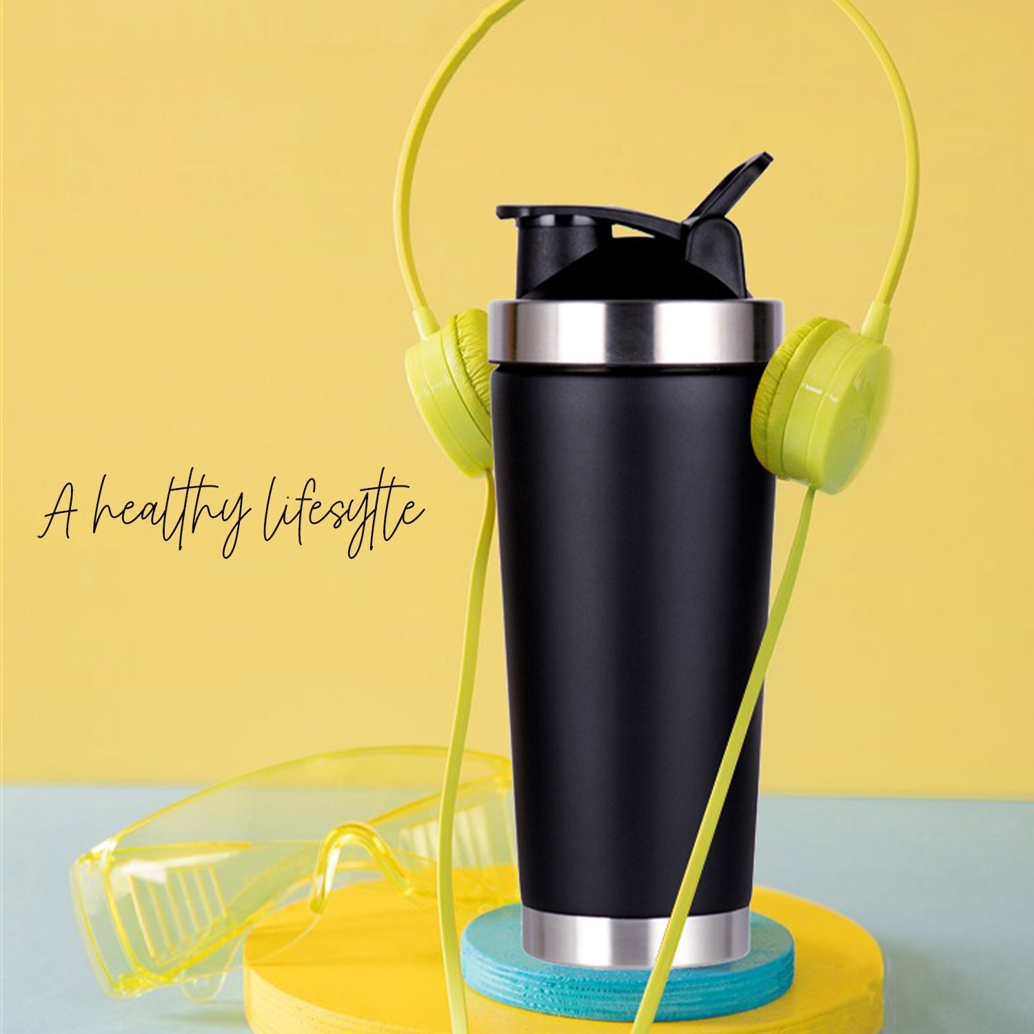 Gym Protein Shaker Water Bottle