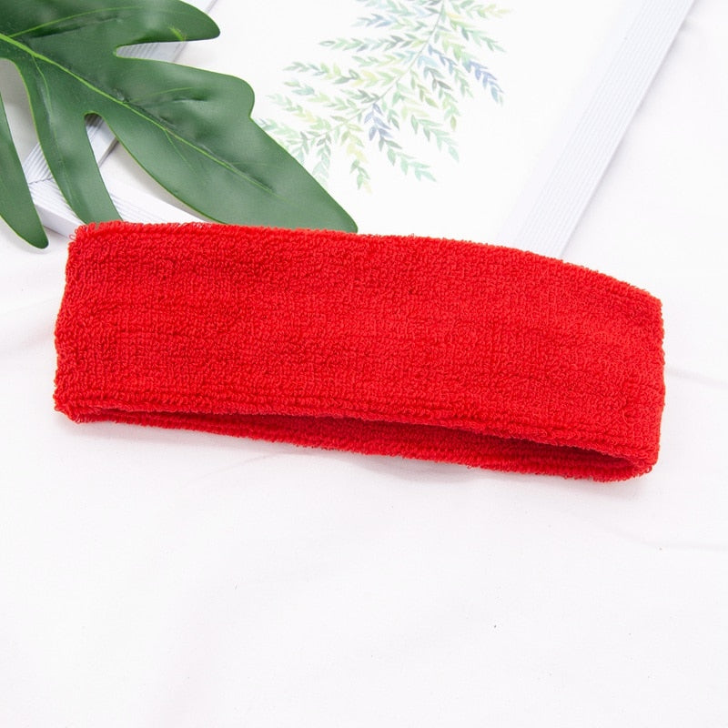 Women Sport Elastic Headbands Red