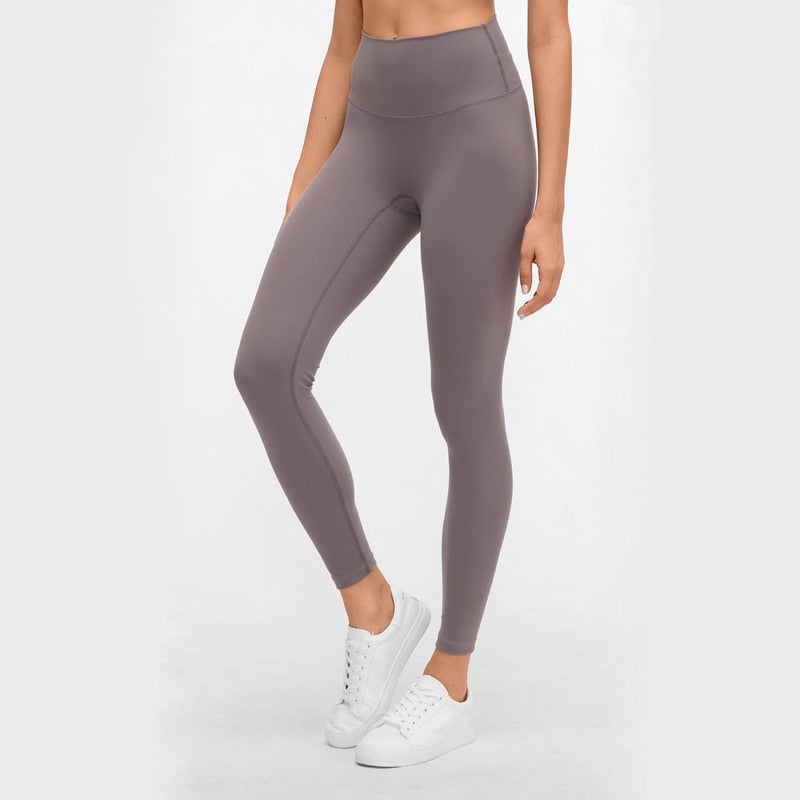 Women No Front Squat Proof Leggings Stone Grey-1PC