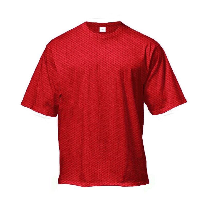 Men Drop Shoulder Gym T shirt Red