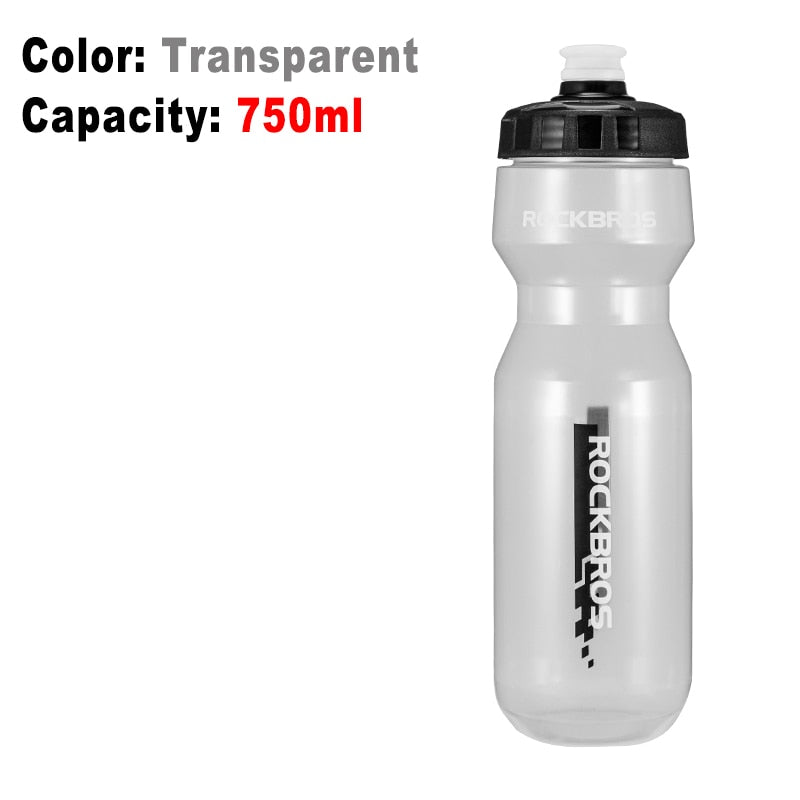 Leak-proof 750ml Bicycle Water Bottle Transparent white