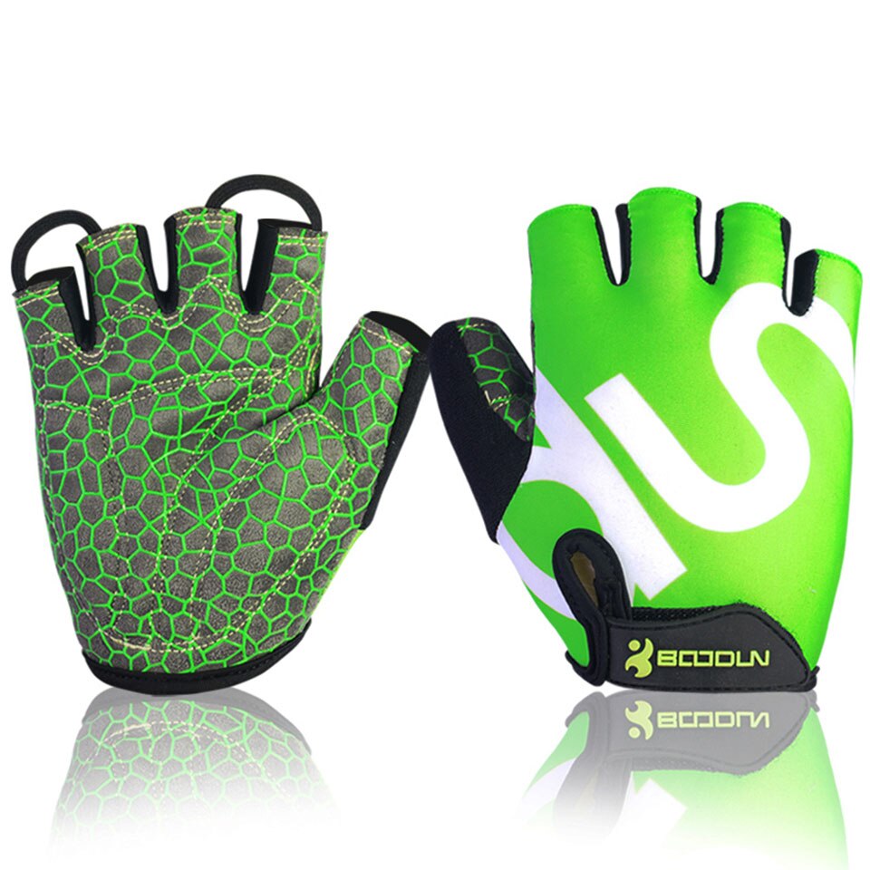 Half Finger Bicycle Gloves Green