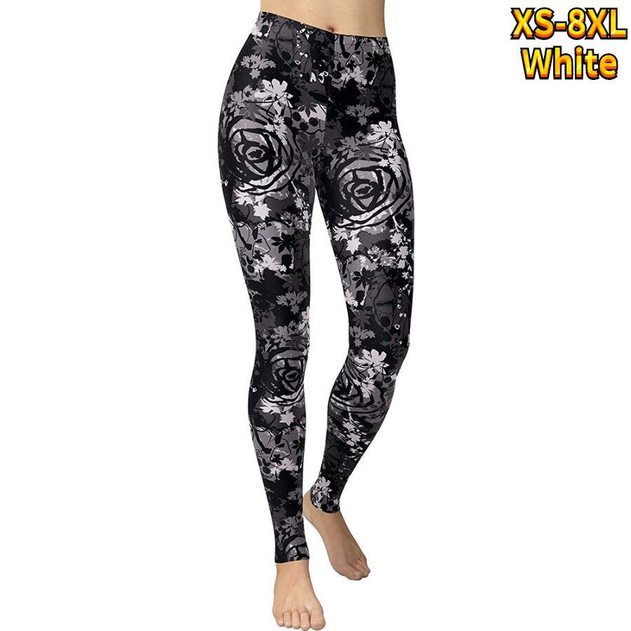 Basic Line Printed Yoga Pants