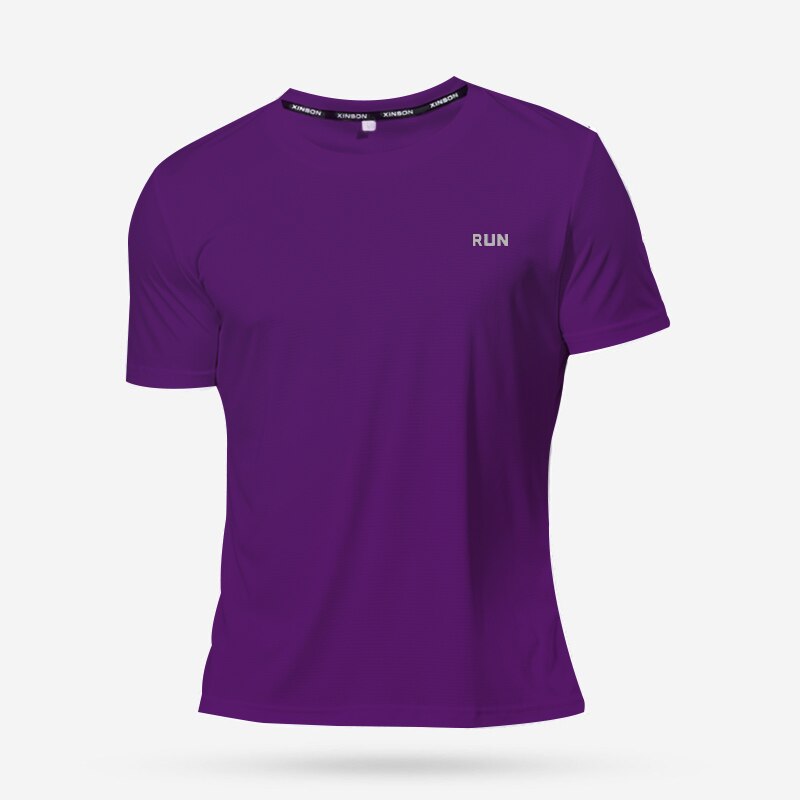 Men Quick-Dry Gym 2 Piece Sets Purple top