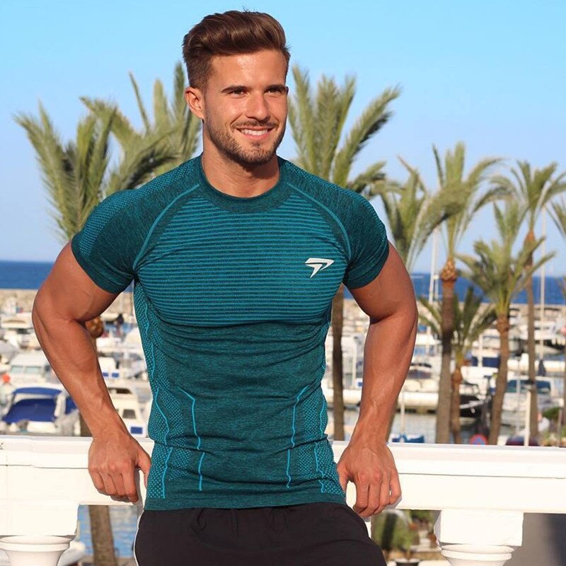 Men Gym Compression Short Sleeve T-shirt