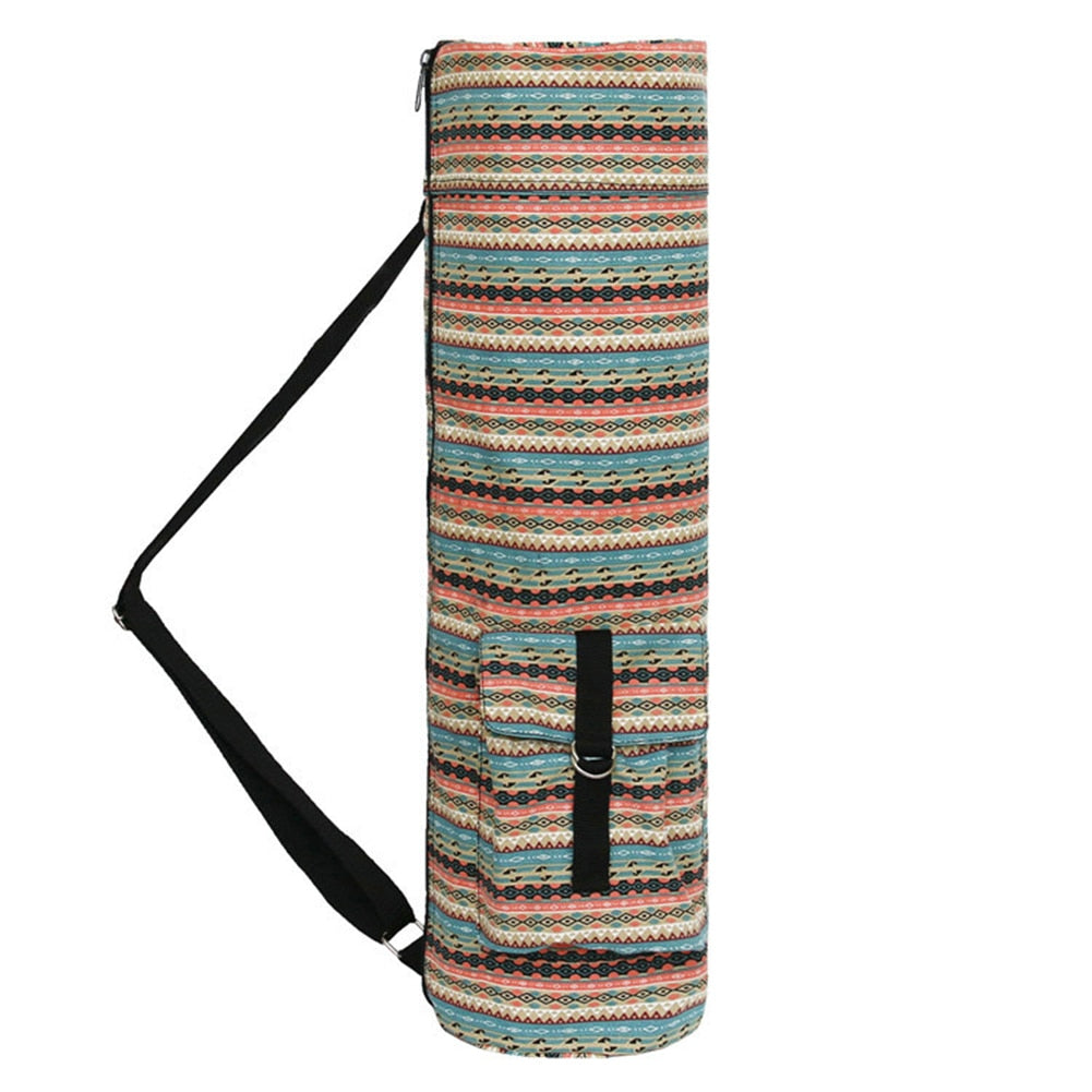 Women Canvas Yoga Mat Storage Bags Warm Decor