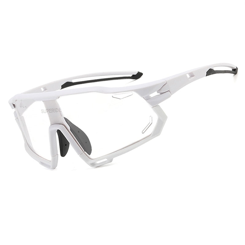 Photochromic Cycling Sunglasses White