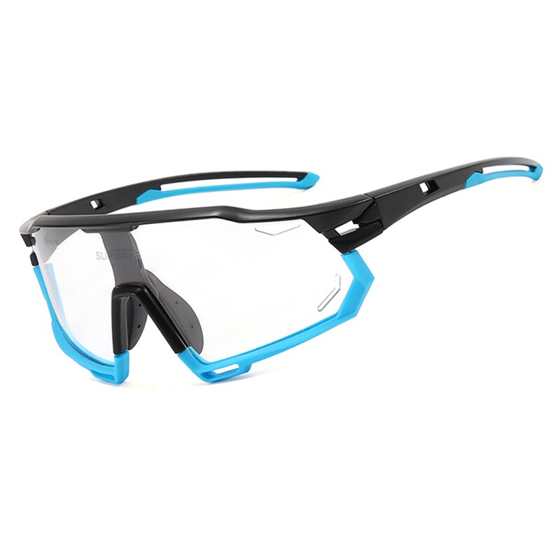 Photochromic Cycling Sunglasses Black Blue
