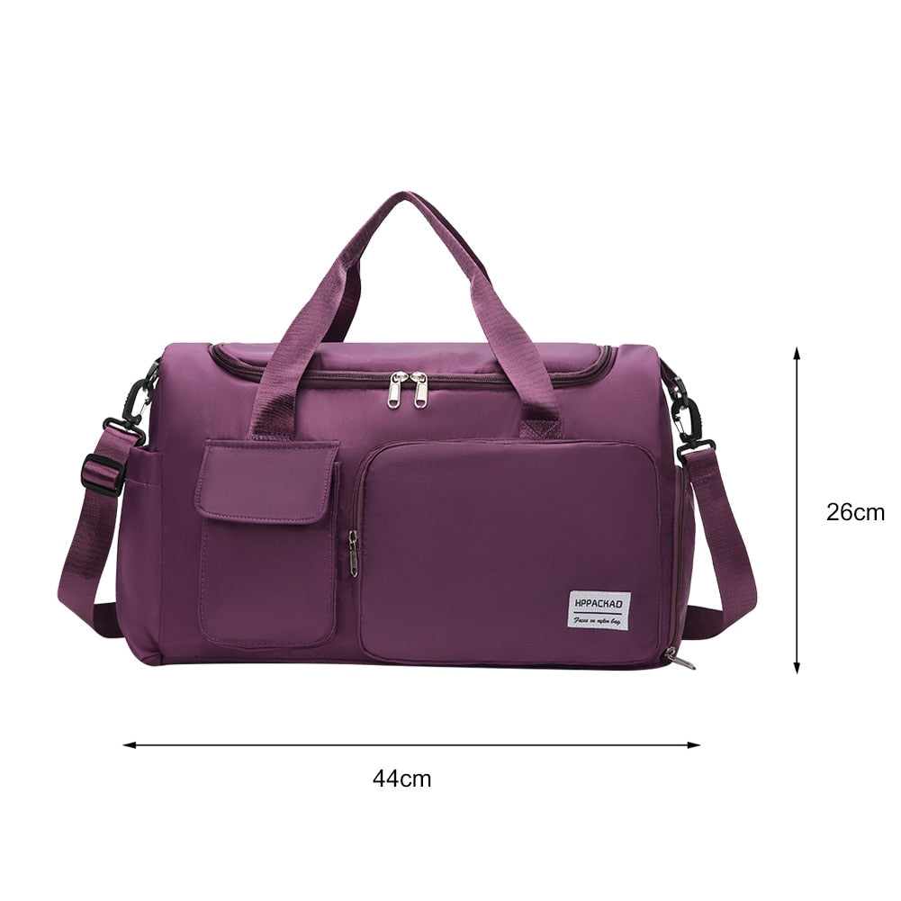 Portable Waterproof Luggage Handbag Purple 2