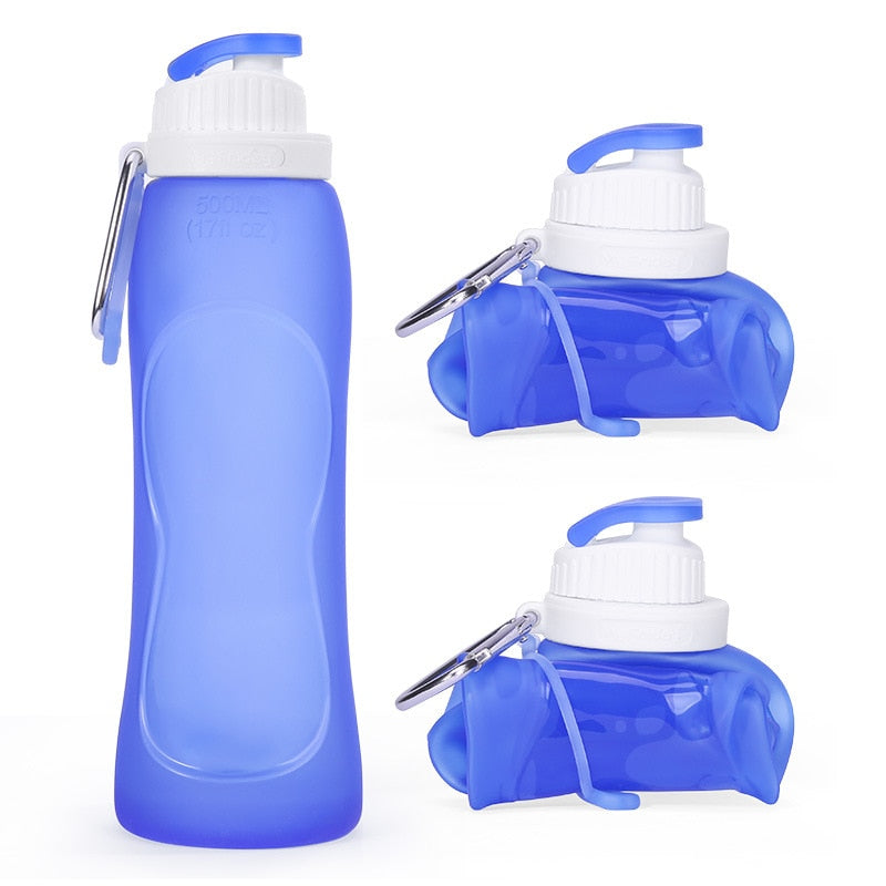 Sports 500ml Silicone Water Bottle B