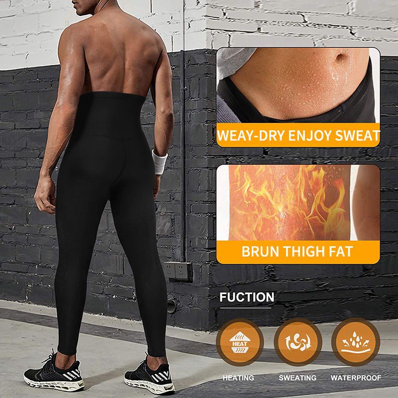 Sauna Men Sweat Gym Compression Leggings