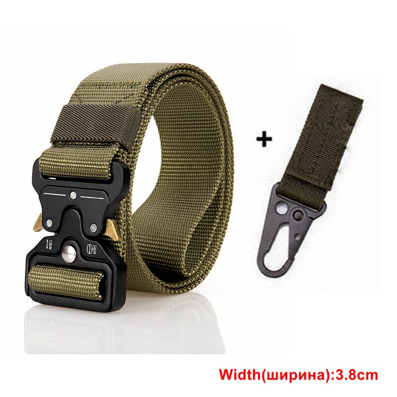 Men Sports Military Army Tactical Belts 3.8cm G Belt 1 Hook