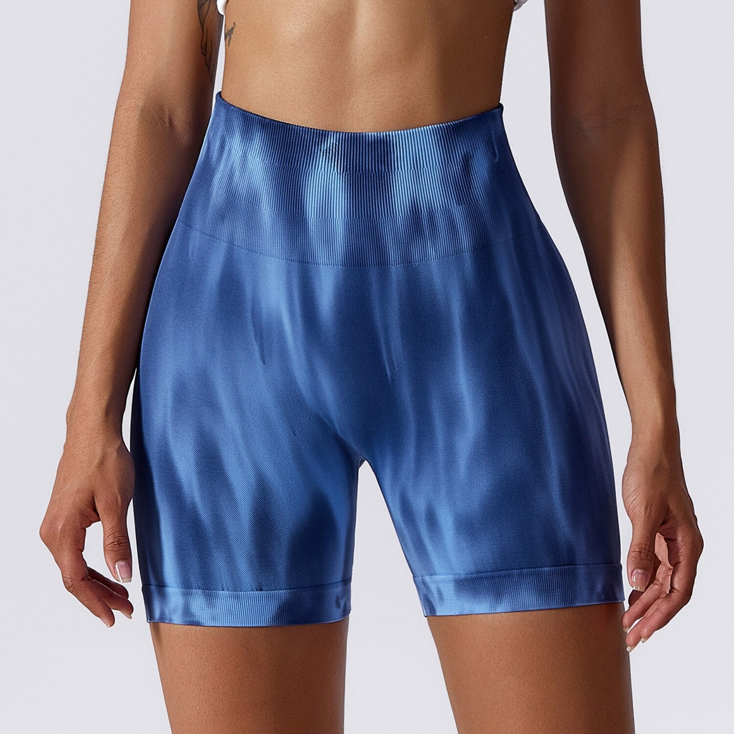 Women Scrunch Butt Aurora Fitness Shorts blue