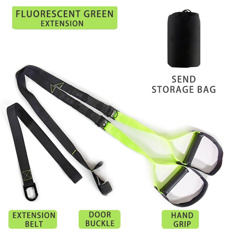 Suspended Resistance Band Set Fluorescent green