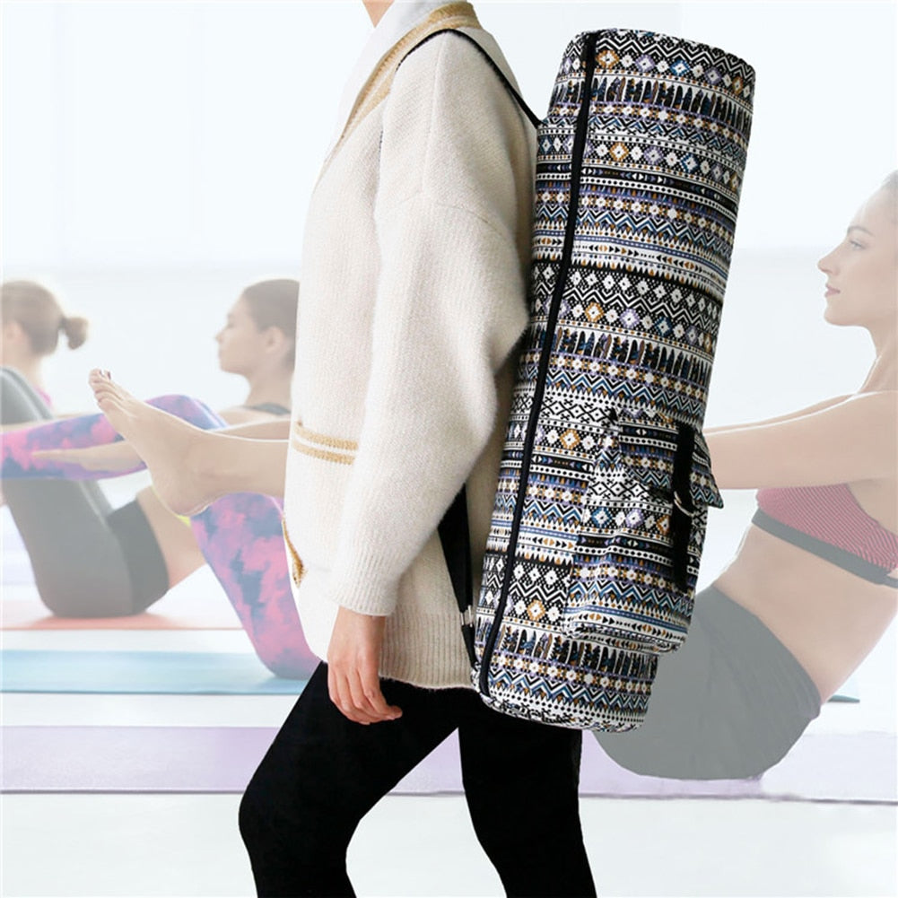 Women Canvas Yoga Mat Storage Bags