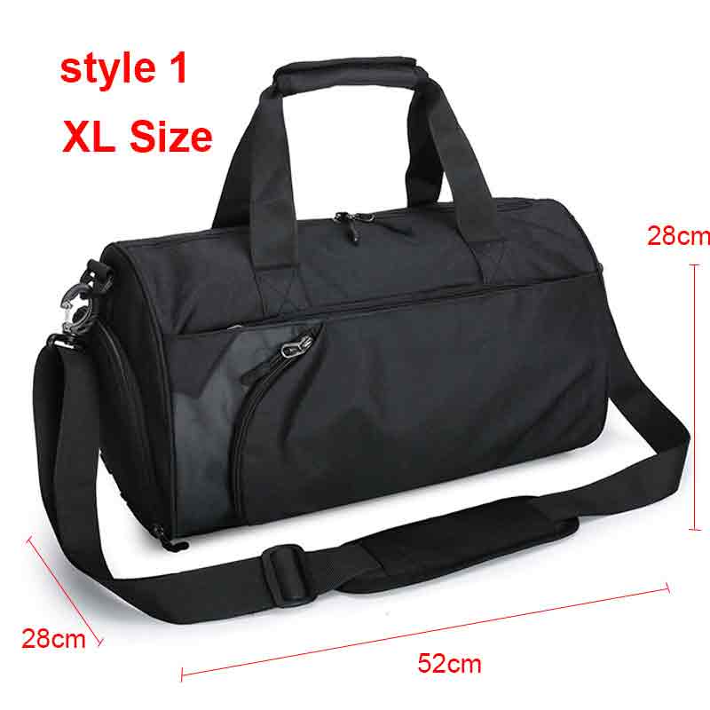 Men Gym Travel Sport Bags Style 1 XL Black