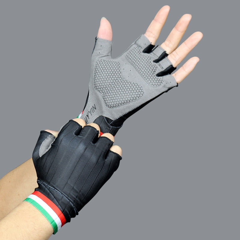 Men Women Cycling Gloves C-black