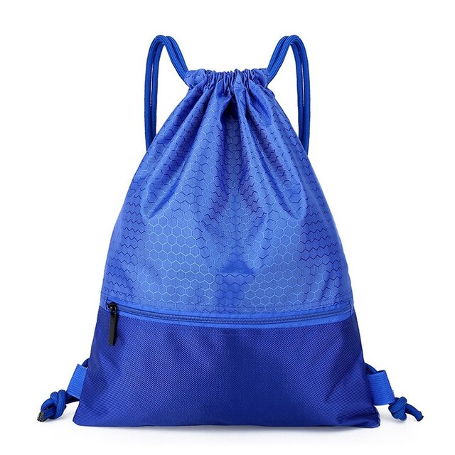 Drawstring Sack Sport Travel Backpack Blue