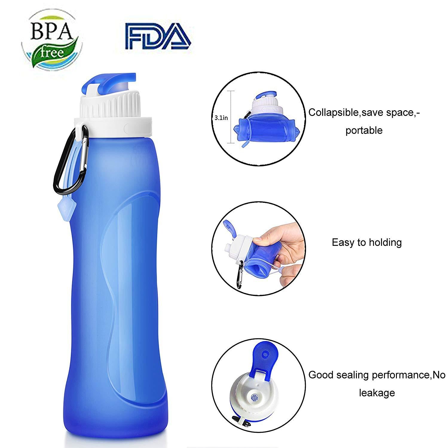 Sports 500ml Silicone Water Bottle