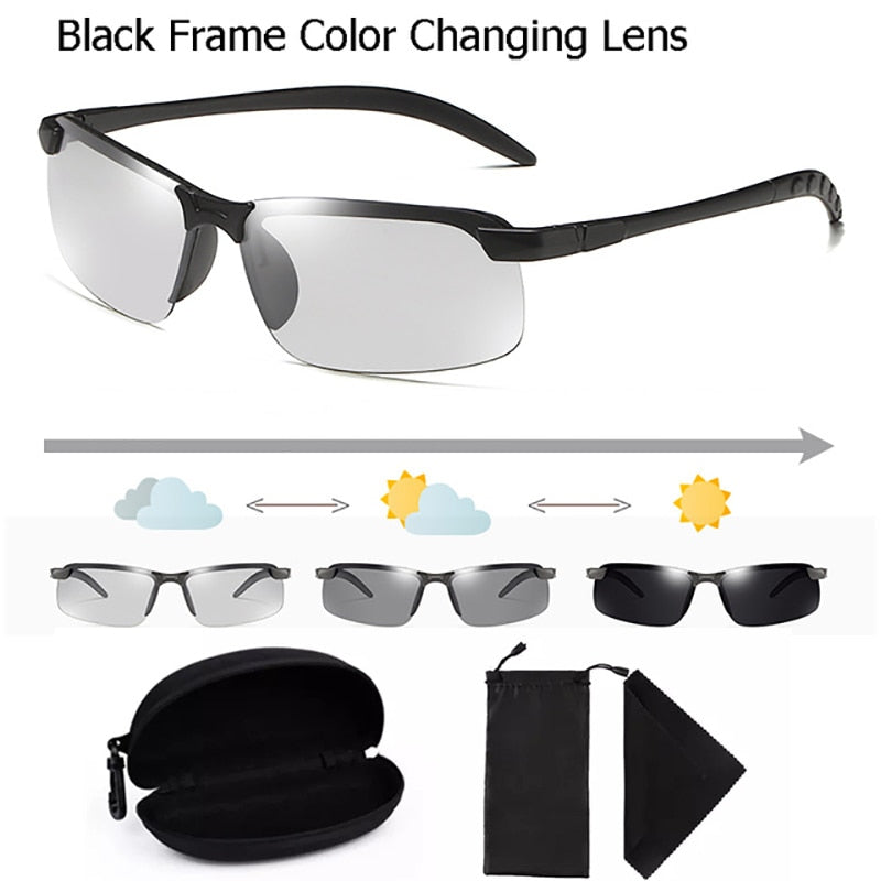 Polarized Fishing Sport Sunglasses Changing1 with box