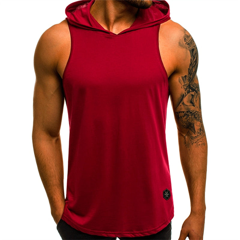 Casual Black Gym Men Tank Top