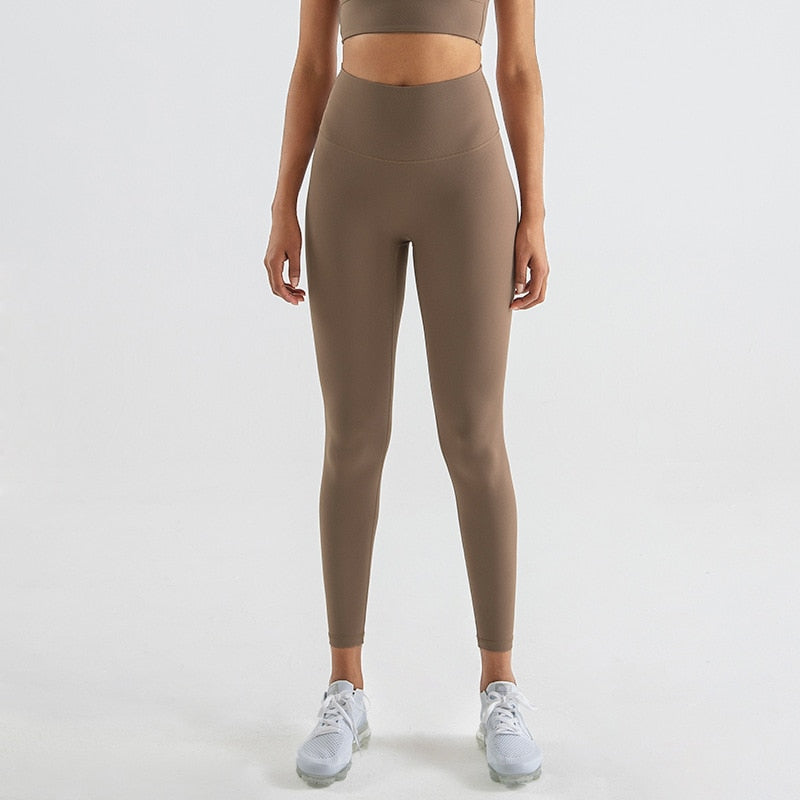 Women TRY TO BN Fitness Gym Leggings Cocoa color