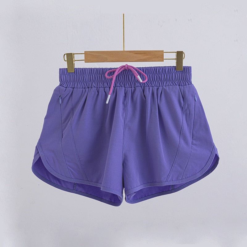 Women's High Waist Gym Wear Shorts violet