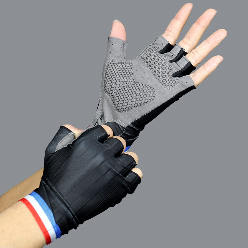 Men Women Cycling Gloves B-black