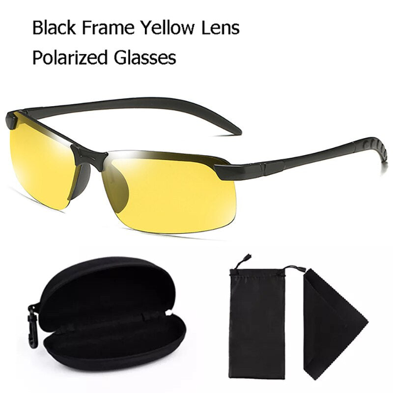 Polarized Fishing Sport Sunglasses Yellow with box