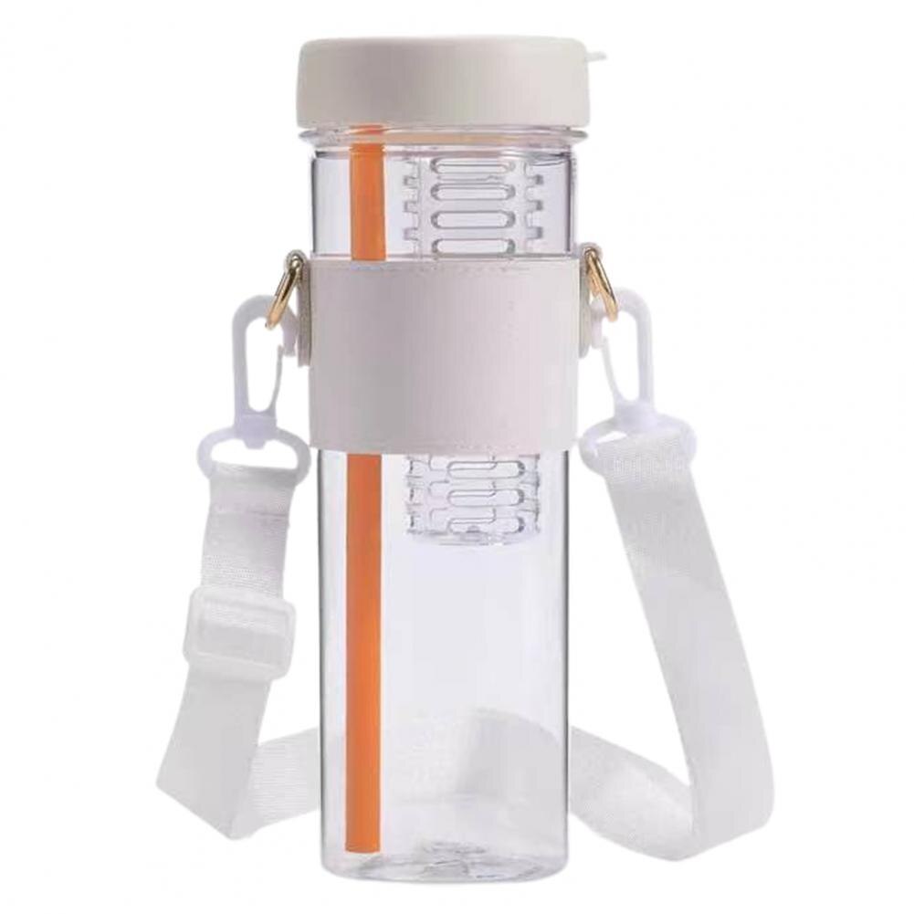 Folding Straw 850ml Water Bottle White