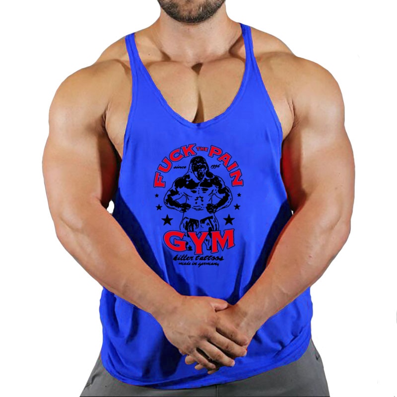 Men Sleeveless Cotton Gym Tank Tops GYM 5