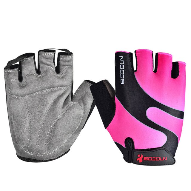 Half Finger Bicycle Gloves Pink