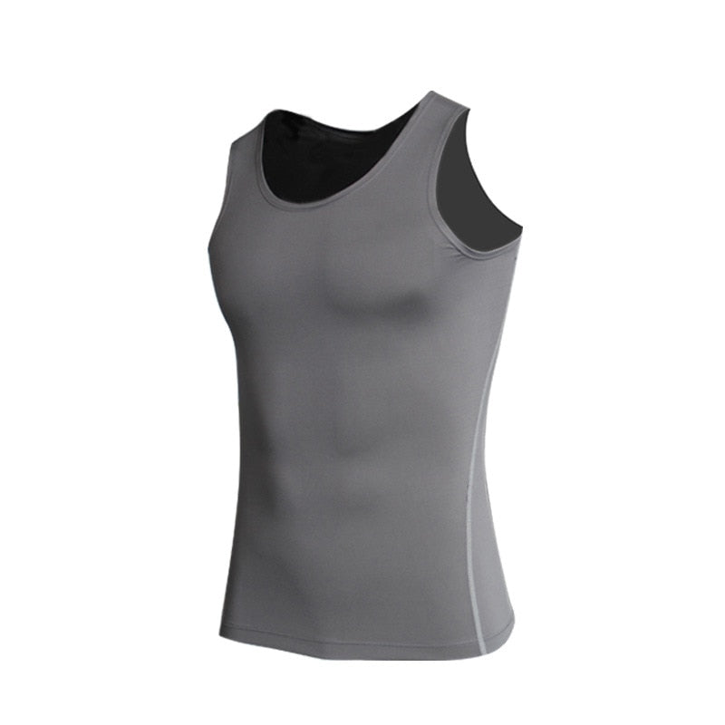 Men Sport Fitness Tees Vest grey