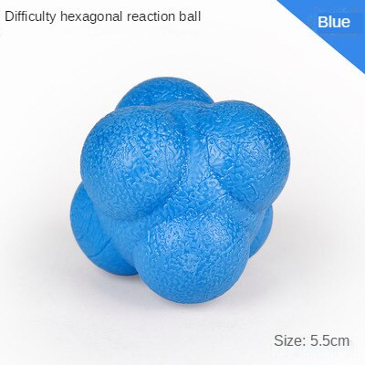 Fitness Silicon Rubber Hexagonal Reaction Ball 5.5cm Blue