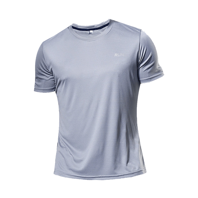 Men Compression Clothing Fitness Gym Set Grey Top