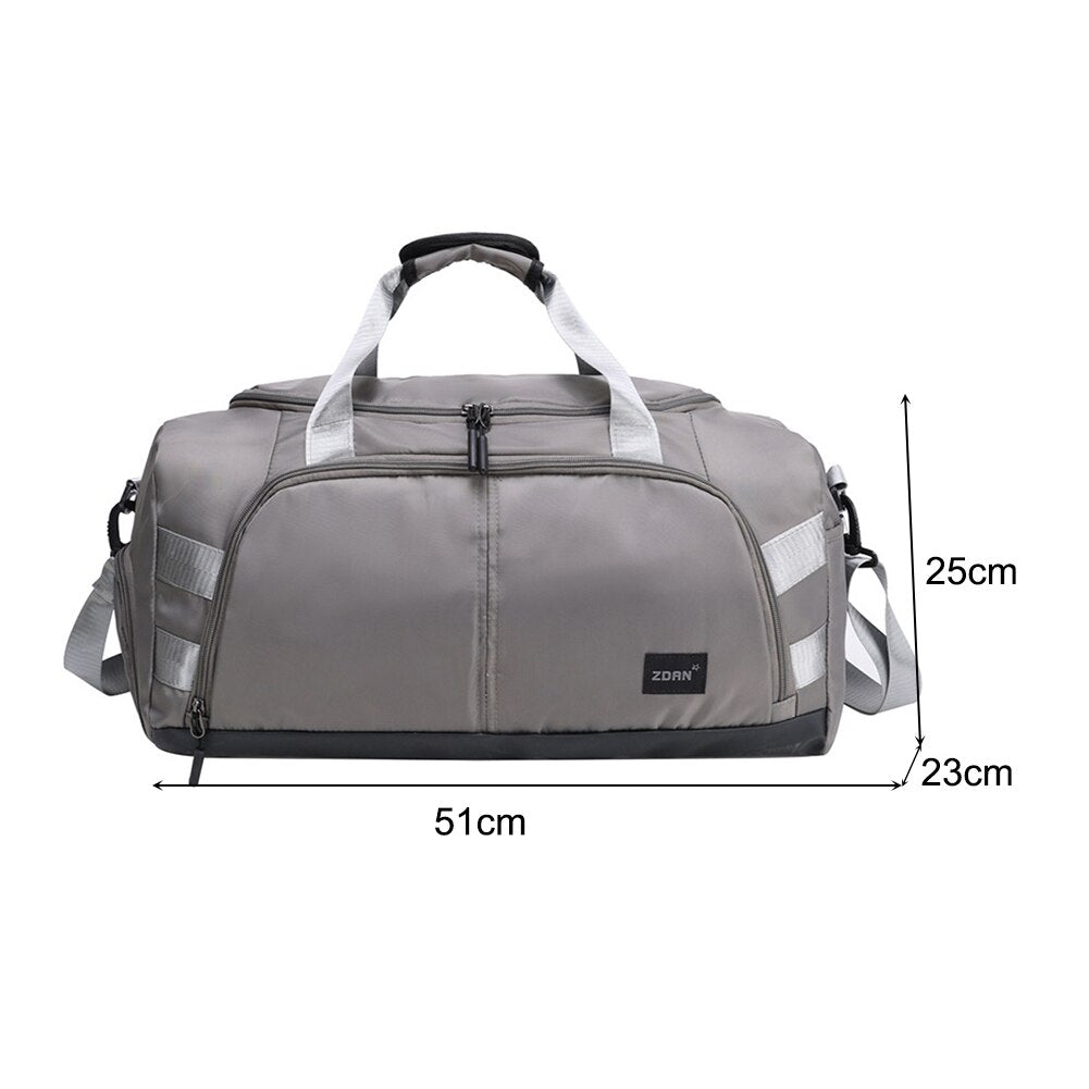 Men Women Large Capacity Fitness Handbags Style B Grey