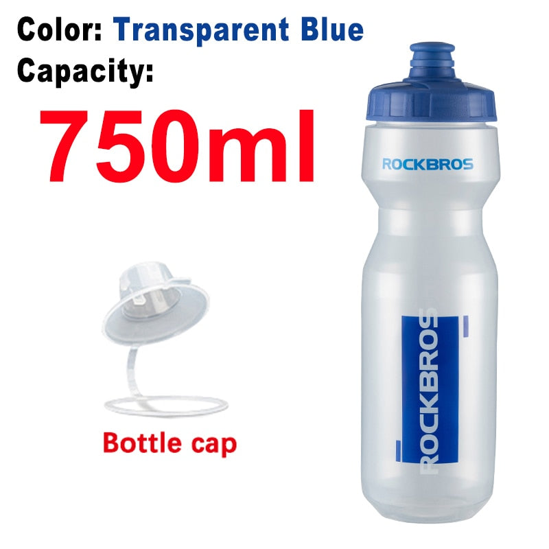 MTB Road Bike Water Bottle Transparent blue