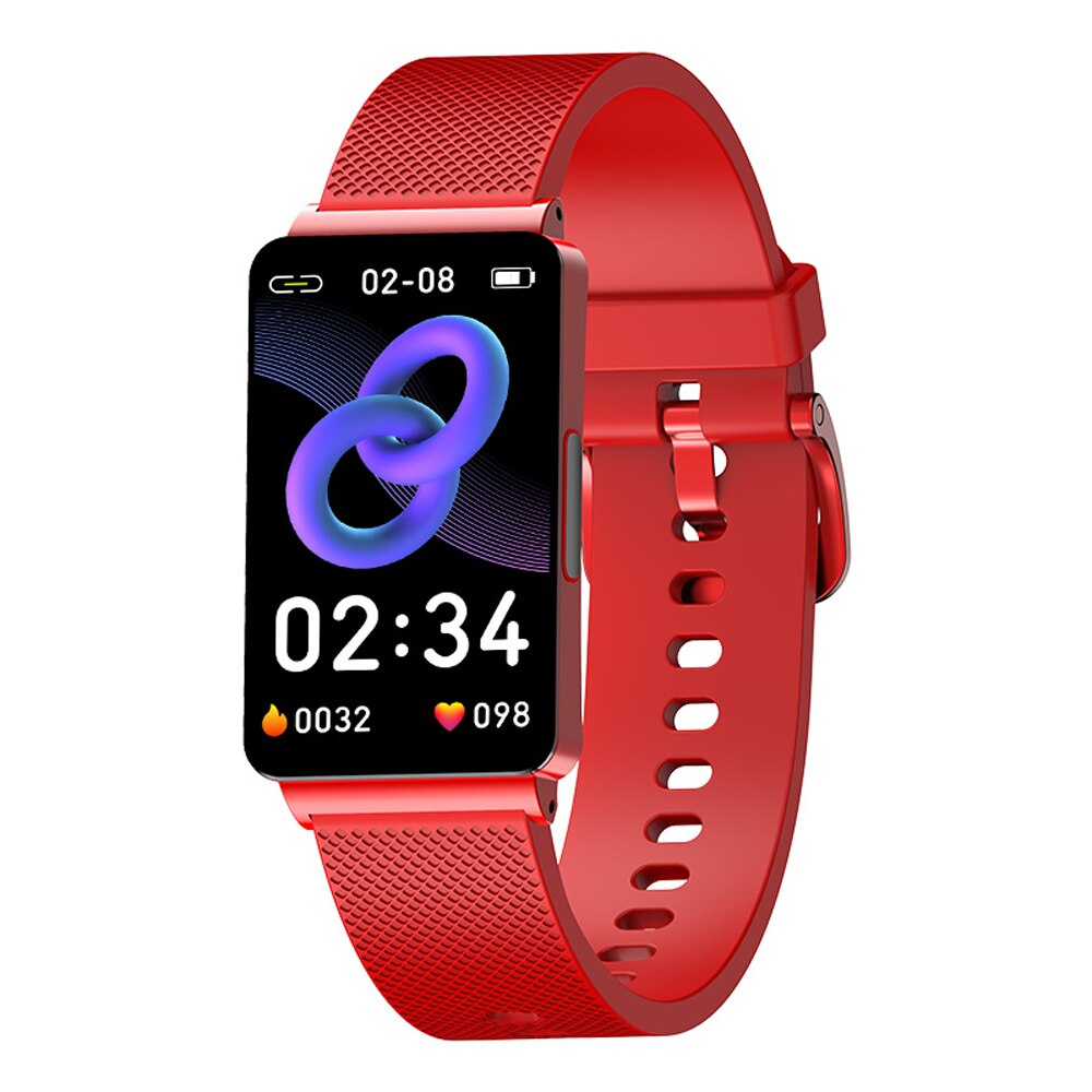 ECG Sensor Fitness Smartwatch Red