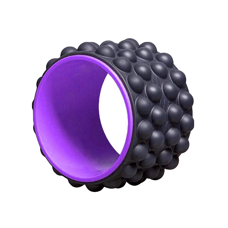 New Premium Foam Yoga Roller Black Purple