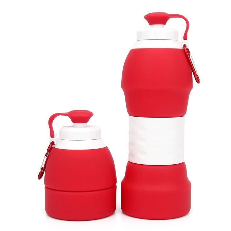 Portable Collapsible Water Bottle 580ML Red