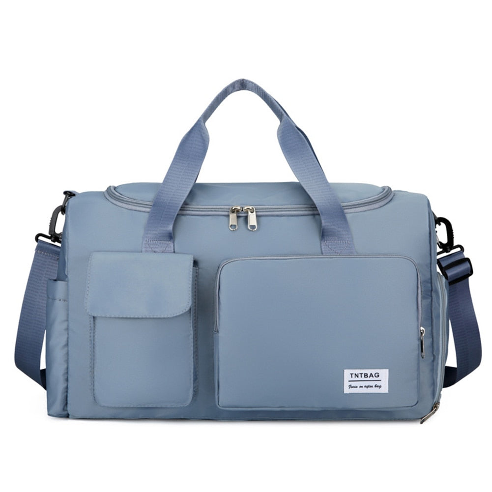 Portable Waterproof Luggage Handbag Blue