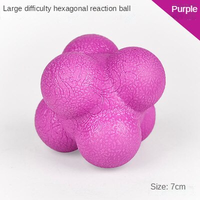 Fitness Silicon Rubber Hexagonal Reaction Ball 7cm Purple