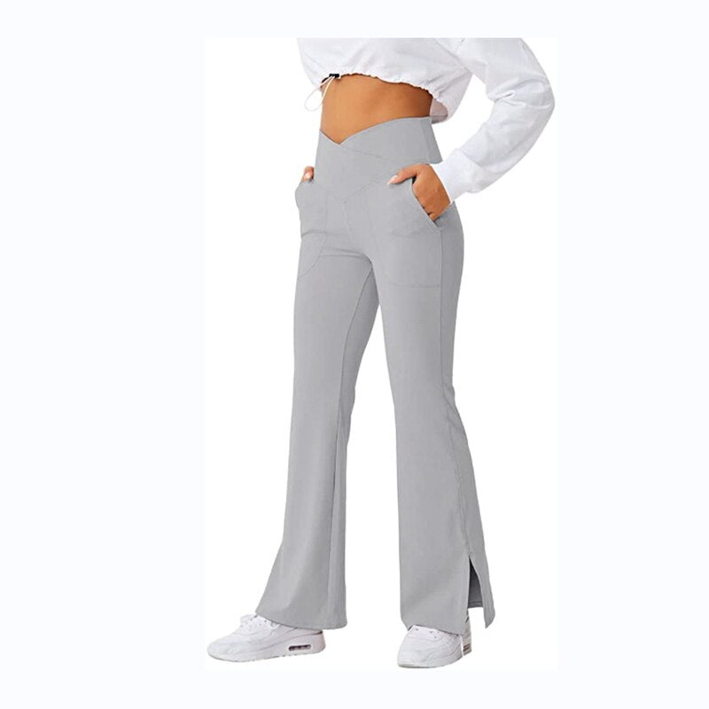 Women V Waist Fitness Flared Legging